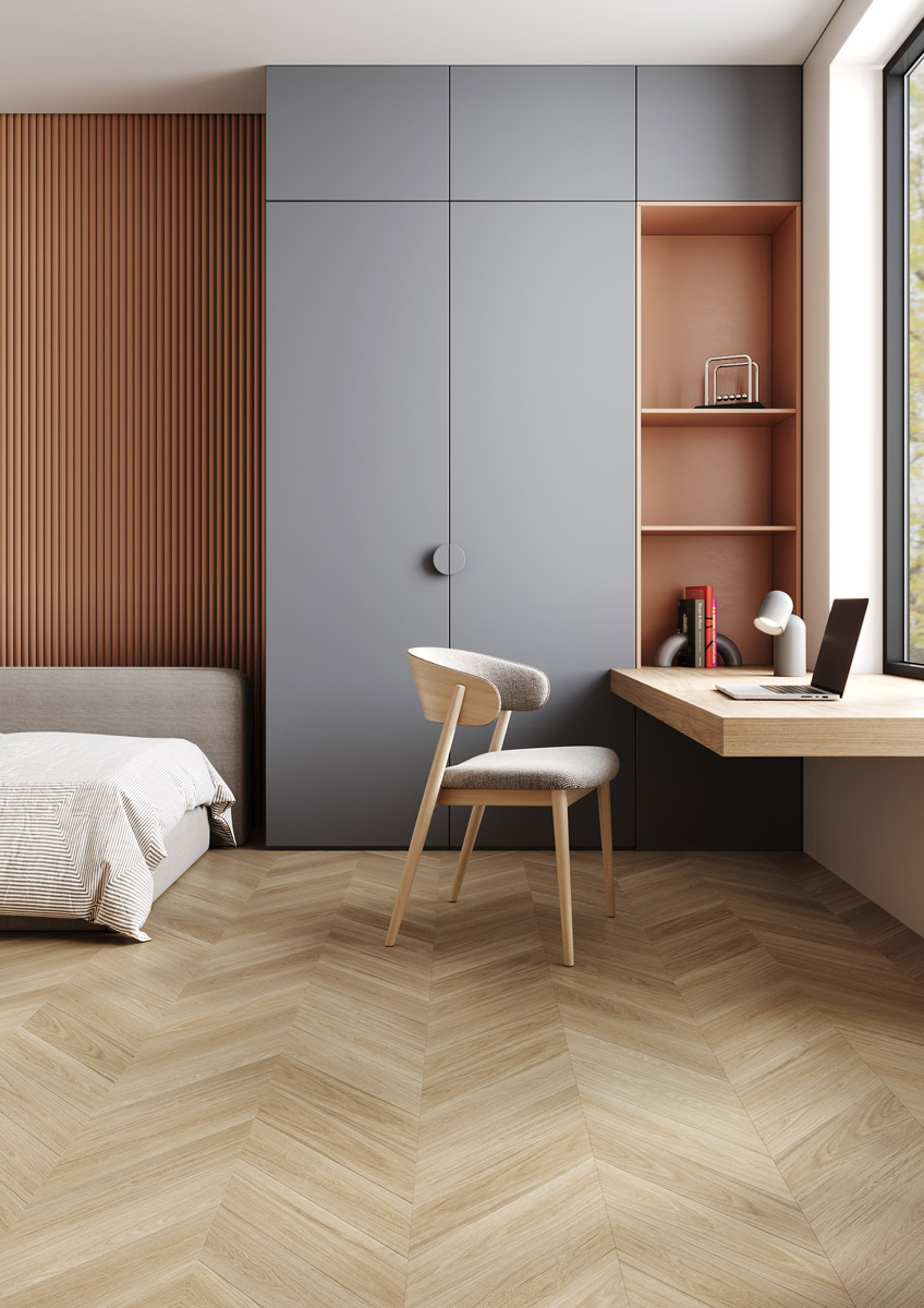 Кварцевый паркет Quartz Parquet Французская ёлка 99-404 Дуб Испанский