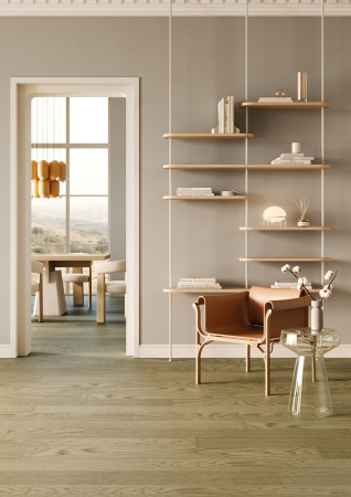 Кварцевый паркет Quartz Parquet Классик Дуб Флэт Уайт 1258-55 5/0.6 мм